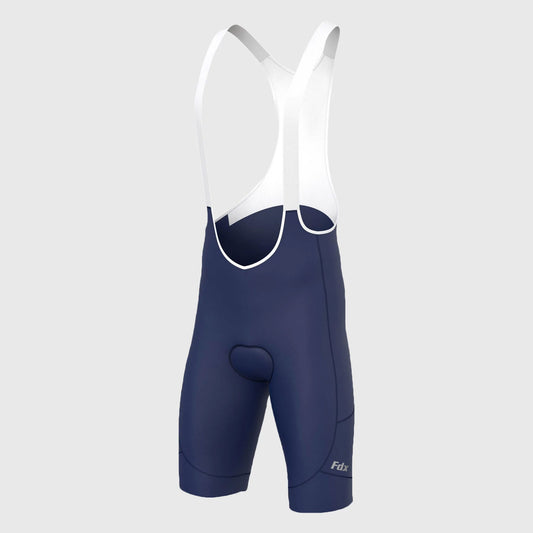 Fdx Duo Blue Men's Padded Summer Cycling Cargo Bib Shorts