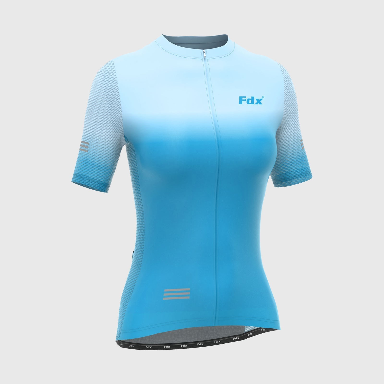 Fdx Duo Blue Women's Short Sleeve Summer Cycling Jersey