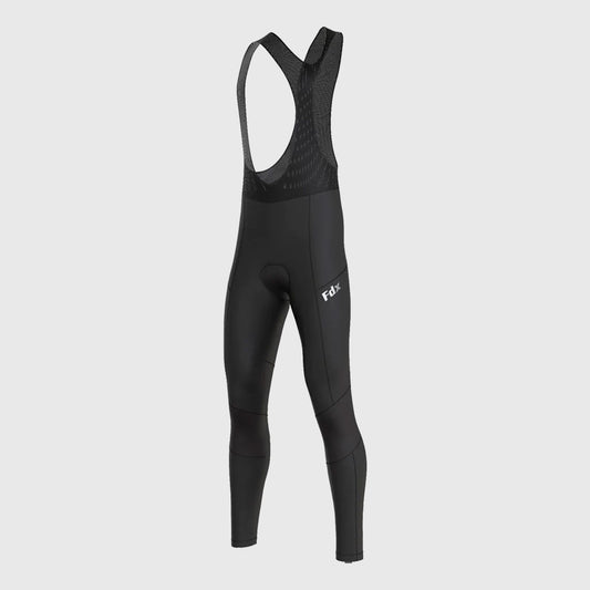 Fdx Duo Men's Black Thermal Padded Cycling Bib Tights