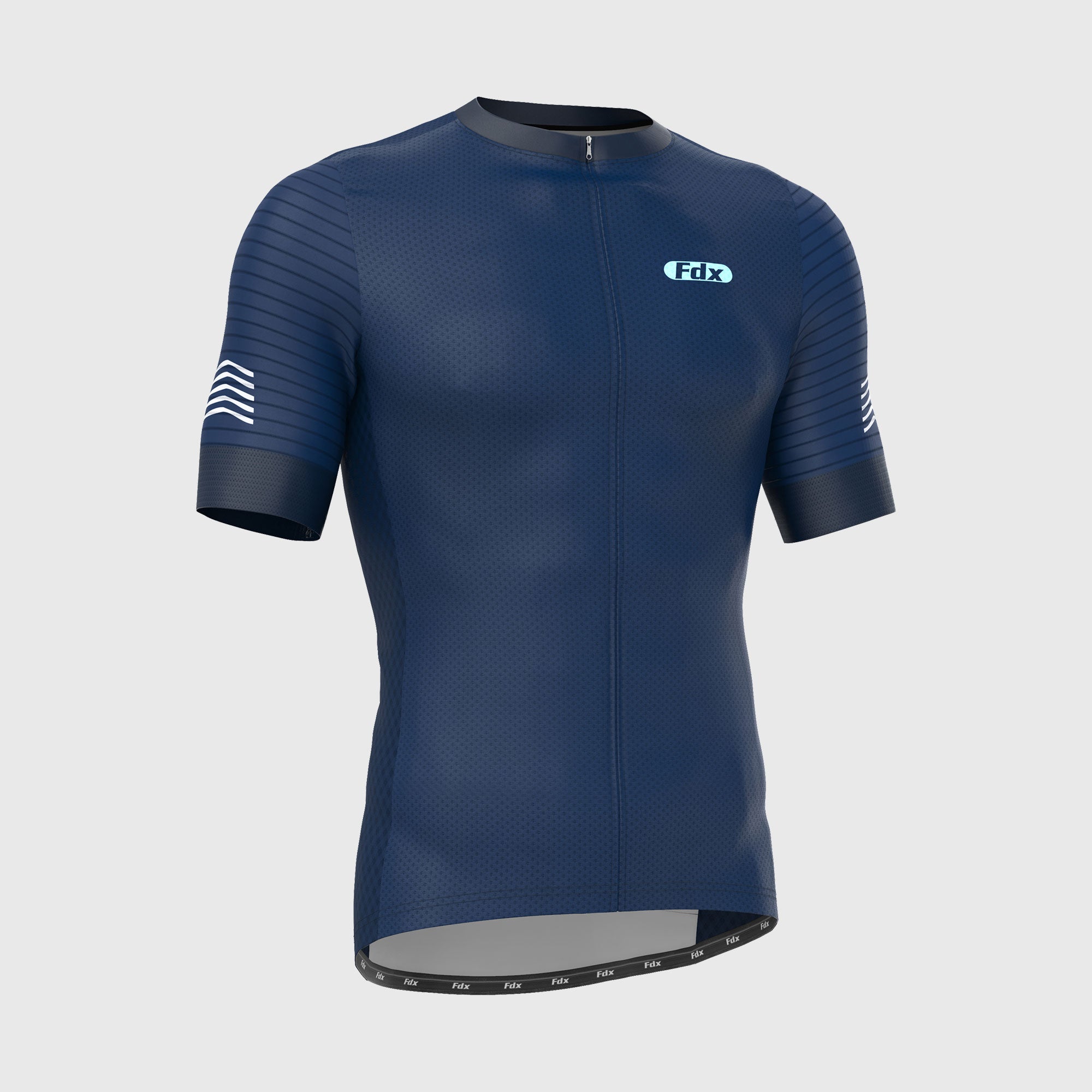 Fdx Essential Blue Men's Short Sleeve Summer Cycling Jersey
