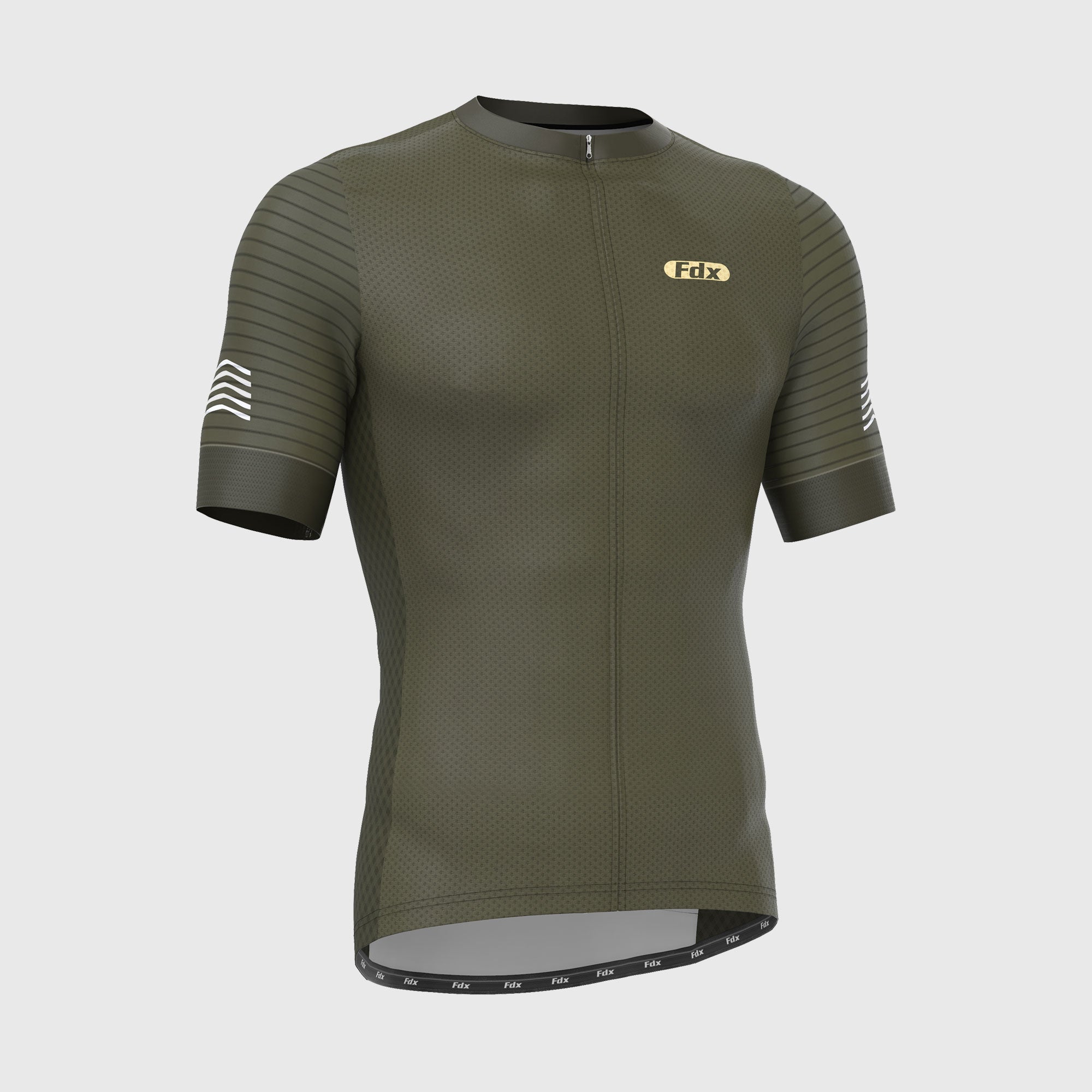 Fdx Essential Green Men's Short Sleeve Summer Cycling Jersey