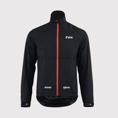 Fdx Evex Black Men's Windproof & Waterproof Thermal Cycling Jacket