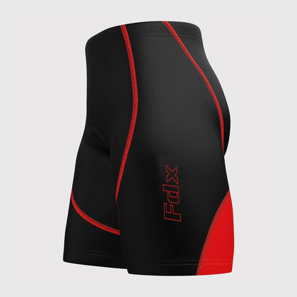 Fdx Ezflow Red Men's Anti-Bac Padded Summer Cycling Shorts