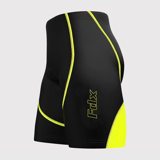 Fdx Ezflow Yellow Men's Anti-Bac Padded Summer Cycling Shorts