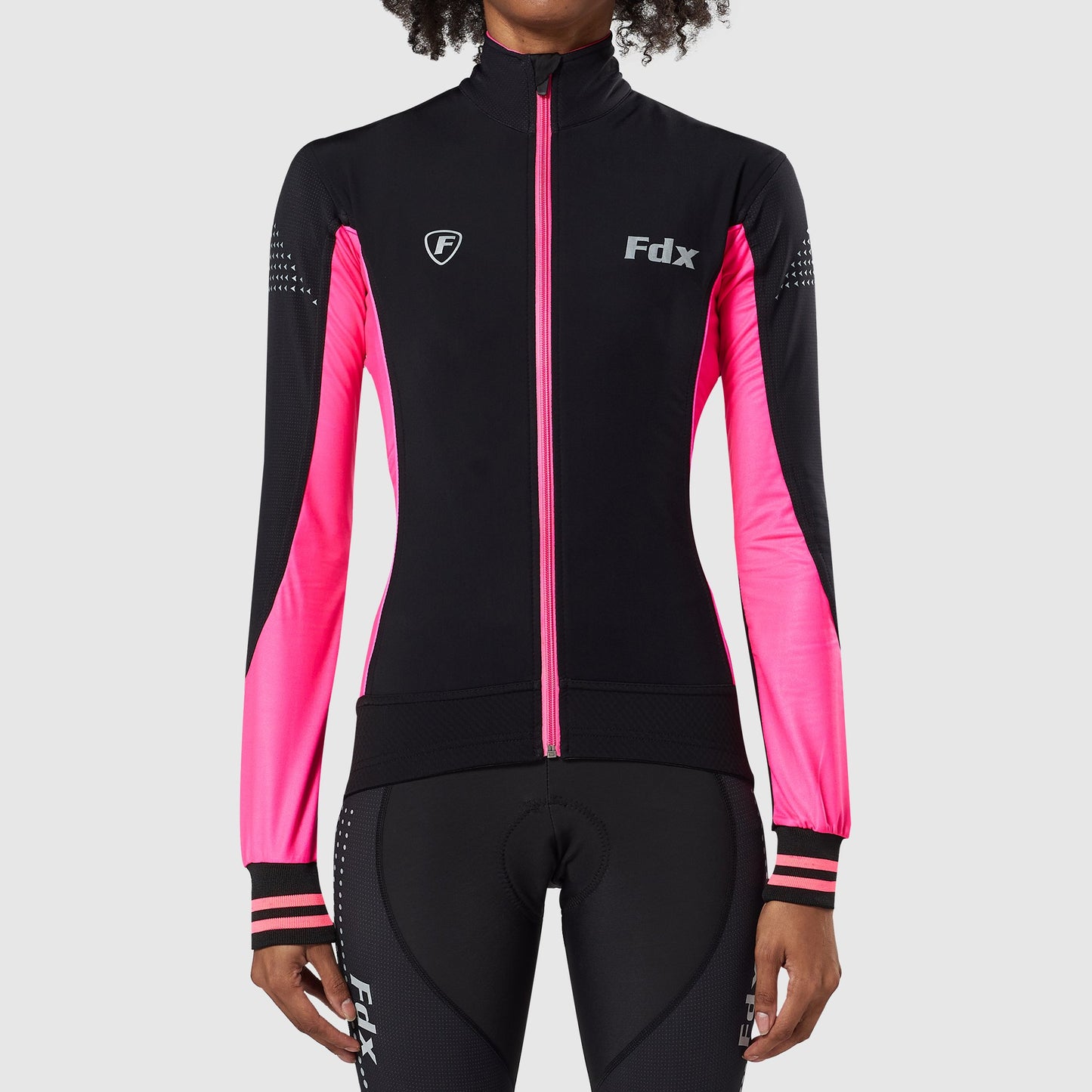 Fdx Thermodream Pink Women's Long Sleeve Winter Cycling Jersey