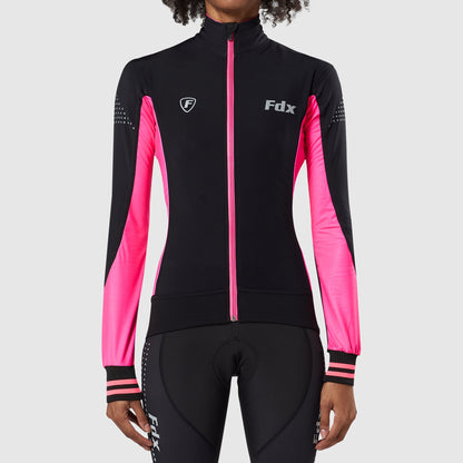 Fdx Thermodream Pink Women's Long Sleeve Winter Cycling Jersey