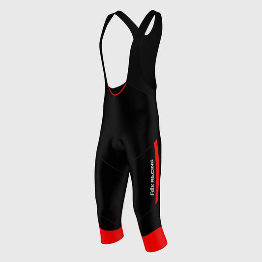 Fdx Gallop Red Men's Cycling Gel Padded 3/4 Bib Tights