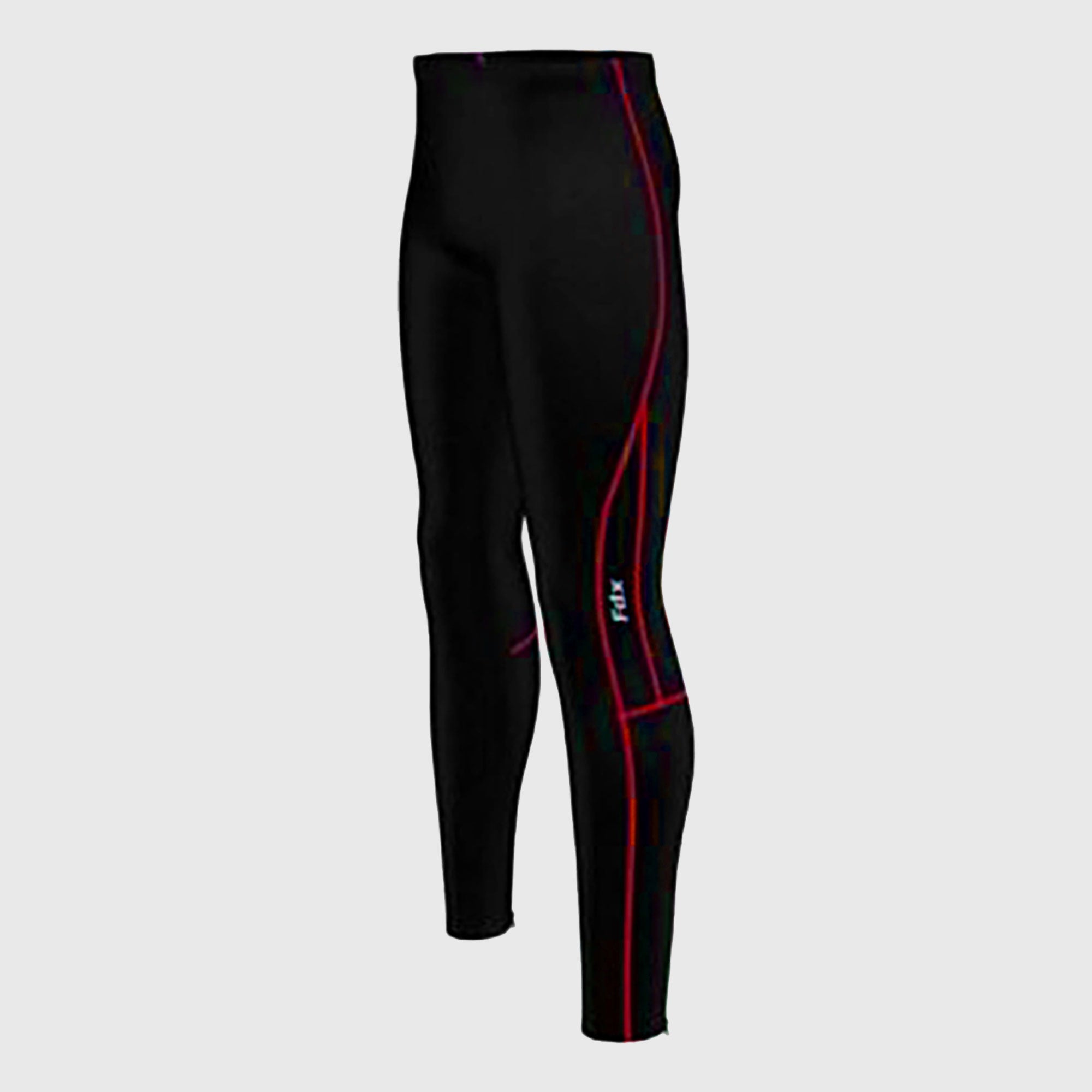 Fdx Heatchaser Men's Compression Winter Cycling Tights Black, Red