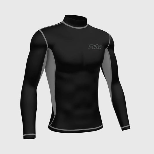 Fdx Inorex Grey Men's Thermal Winter Base Layer Compression Top