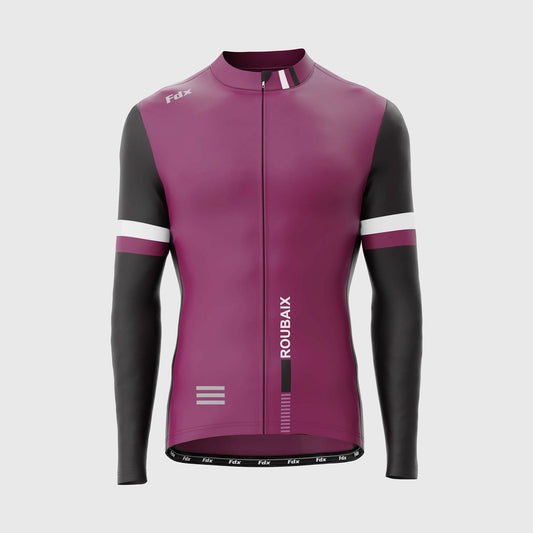 Fdx Limited Edition Men's Purple Thermal Roubaix Long Sleeve Cycling Jersey