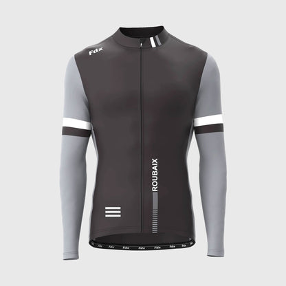 Fdx Limited Edition Men's Black Thermal Roubaix Long Sleeve Cycling Jersey