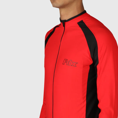 Fdx Transition Red Men's Long Sleeve Winter Cycling Jersey