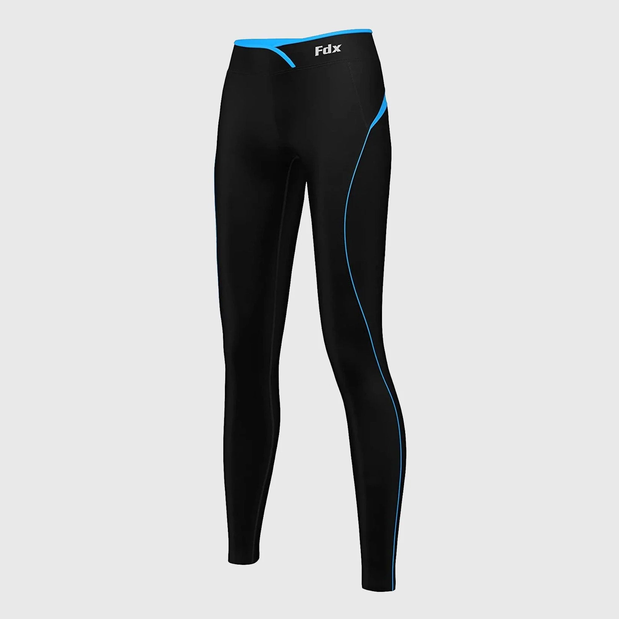 Fdx P2 Sky Blue Women's Thermal Base Layer Winter Compression Leggings