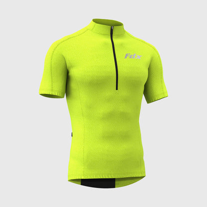 Fdx Pace Yellow Men's Short Sleeve Summer Cycling Jersey