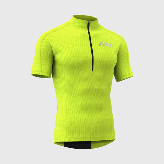 Fdx Pace Yellow Men's Short Sleeve Summer Cycling Jersey