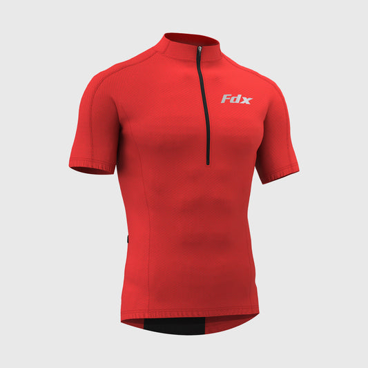 Fdx Pace Red Men's Short Sleeve Summer Cycling Jersey