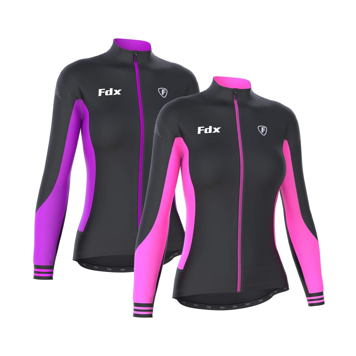 Fdx Thermodream Pink Women's Long Sleeve Winter Cycling Jersey