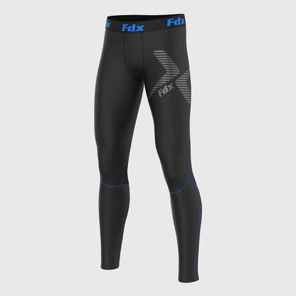 Fdx Recoil Men's Blue Compression Winter Base Layer Leggings