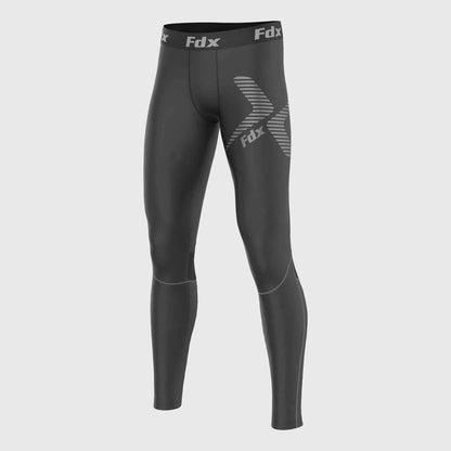 Fdx Recoil Grey Men's Compression Winter Base Layer Leggings