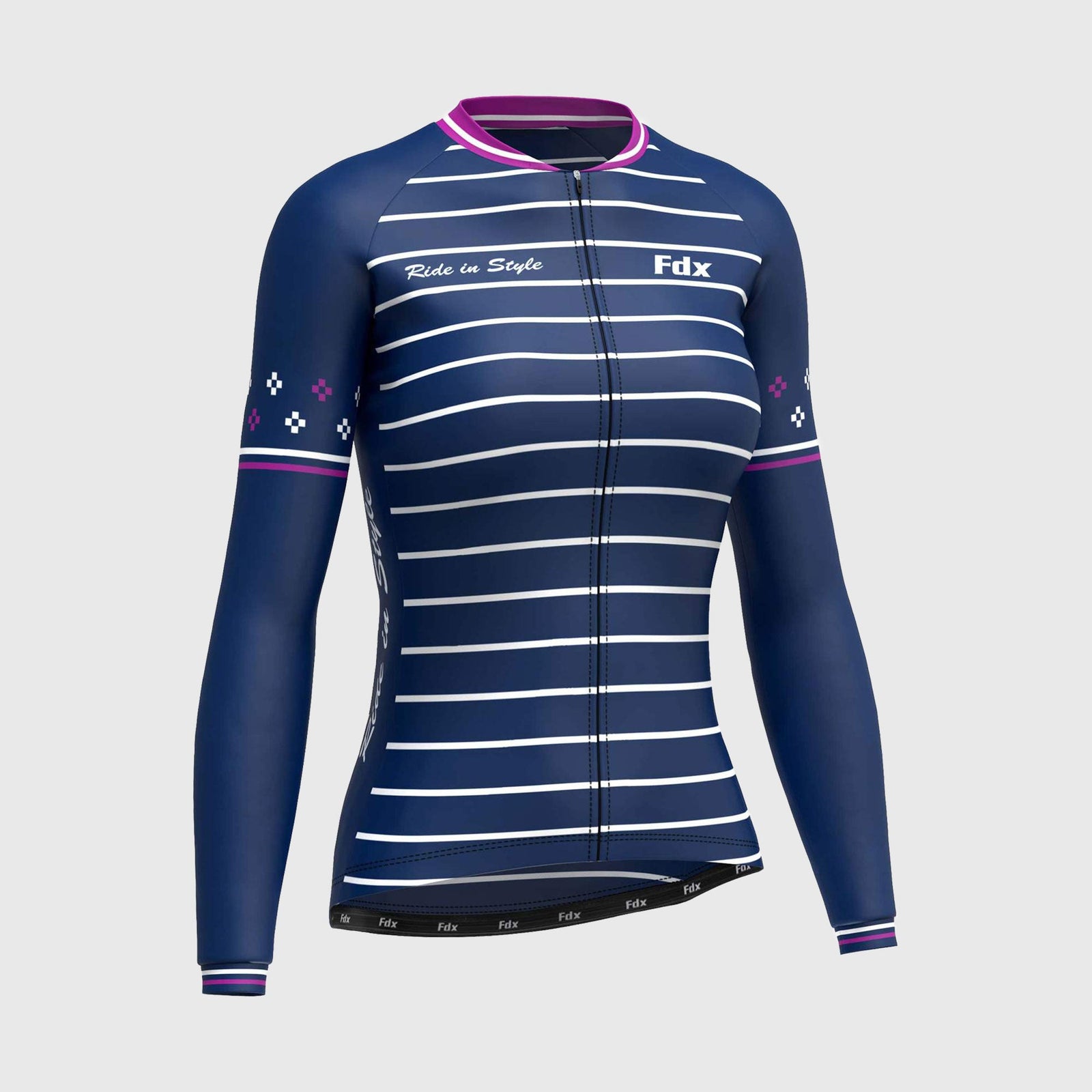 Fdx Monarch Set Women's Long Sleeve Cycling Top & Leggings Purple