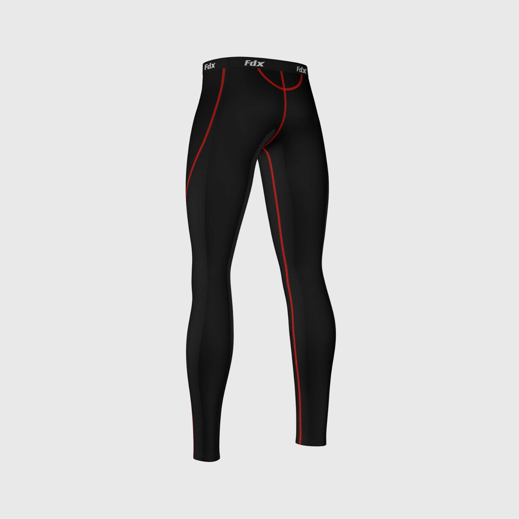 Fdx Thermolinx Men's Thermal Winter Compression Tights Red & Blue