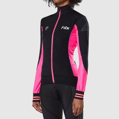 Fdx Thermodream Pink Women's Long Sleeve Winter Cycling Jersey