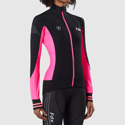 Fdx Thermodream Pink Women's Long Sleeve Winter Cycling Jersey