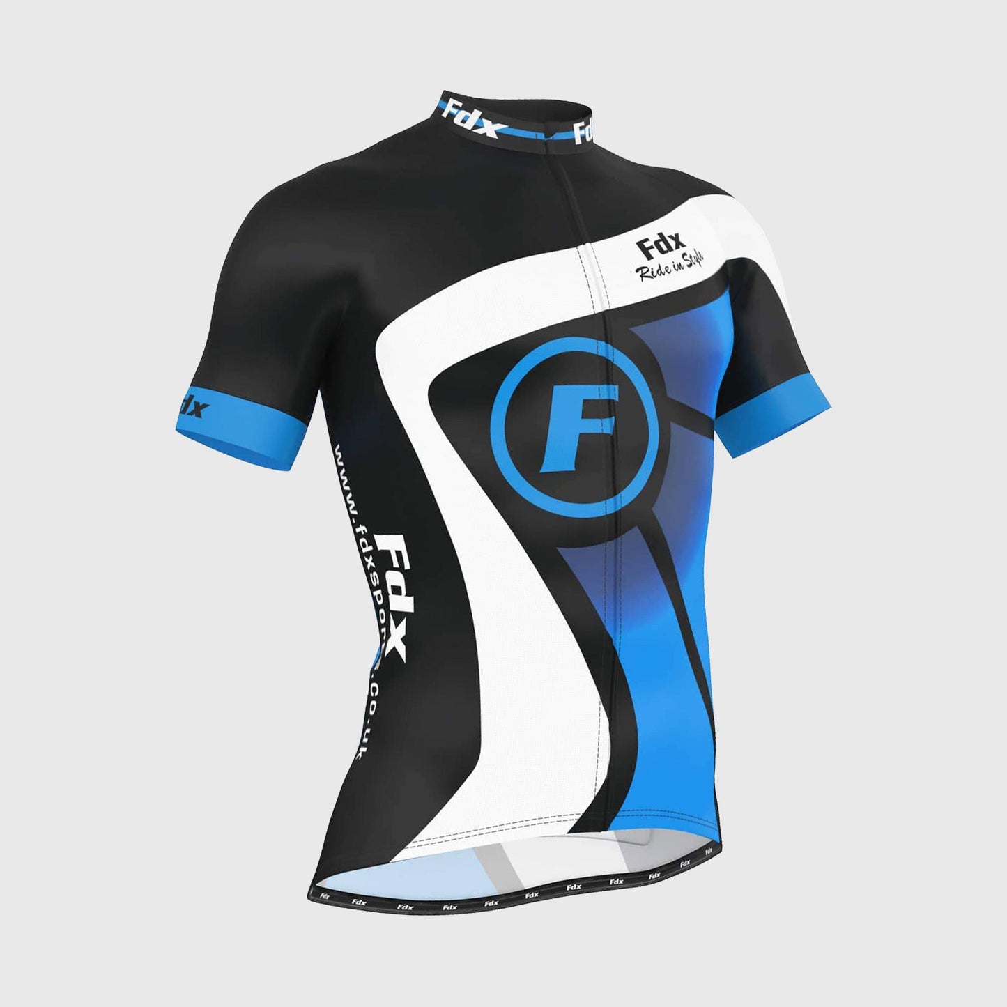 Fdx Signature Blue Men's Short Sleeve Summer Cycling Jersey