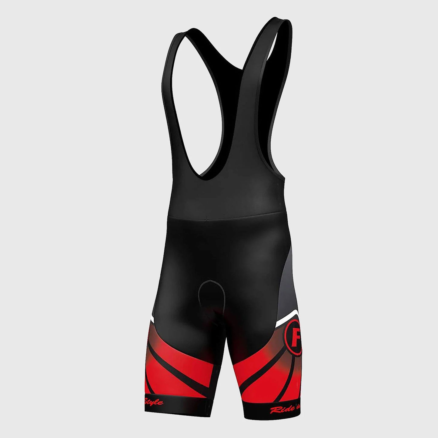 Fdx Signature Red Men's Padded Summer Cycling Bib Shorts