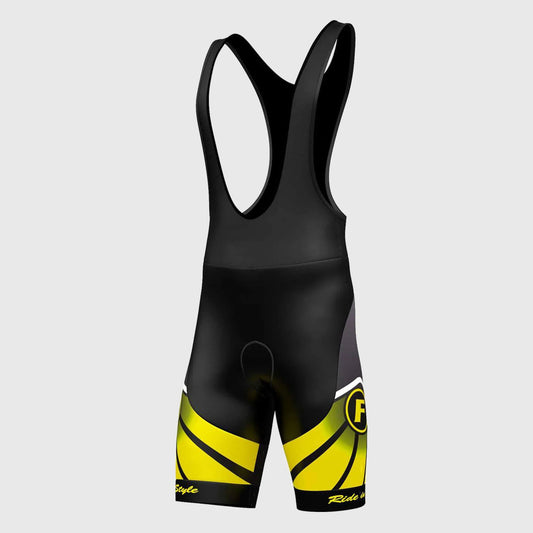 Fdx Signature Yellow Men's Padded Summer Cycling Bib Shorts