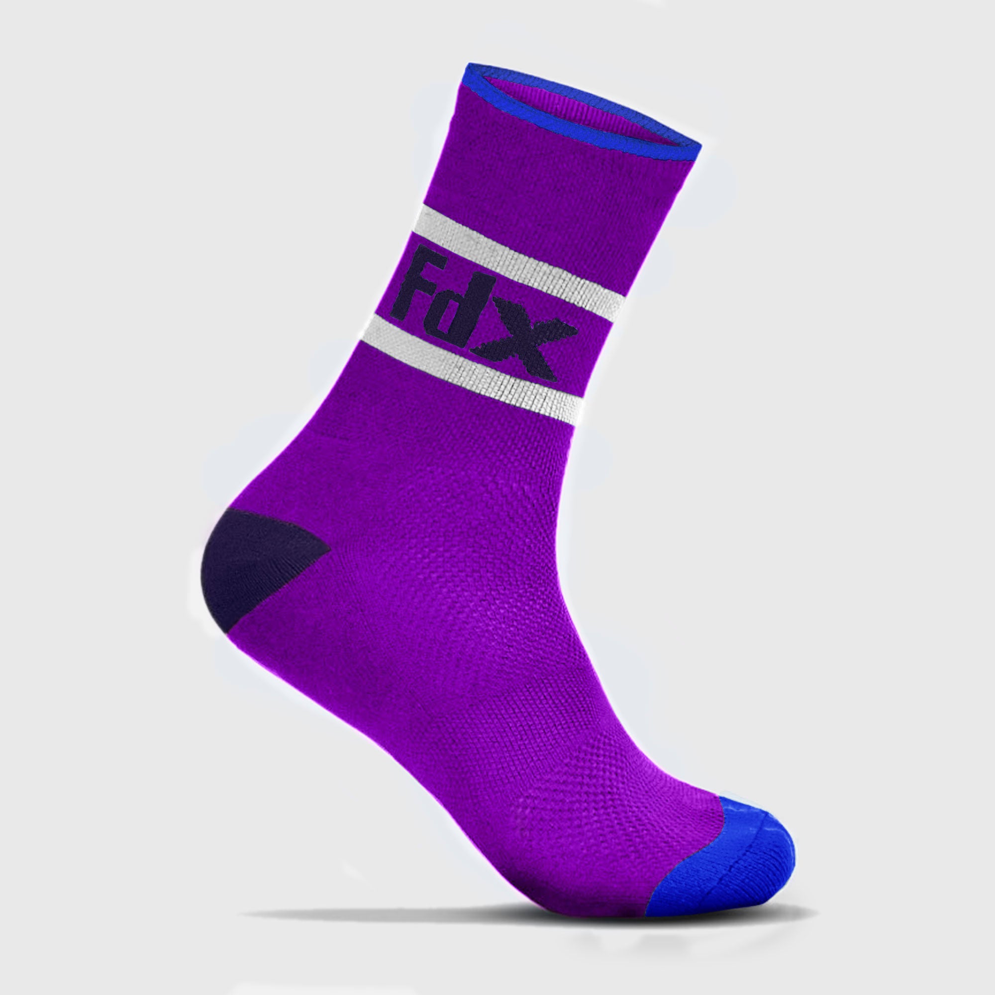 Fdx Purple Compression Socks for Cycling & Running