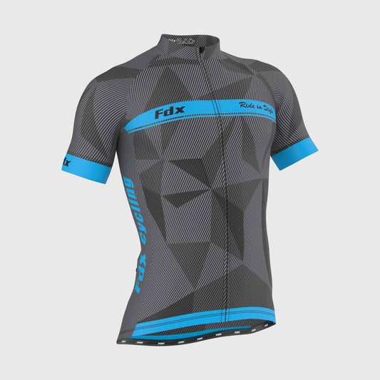 Fdx Splinter Blue Men's Short Sleeve Summer Cycling Jersey