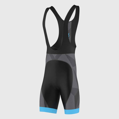 Fdx Splinter Blue Men's Padded Summer Cycling Bib Shorts