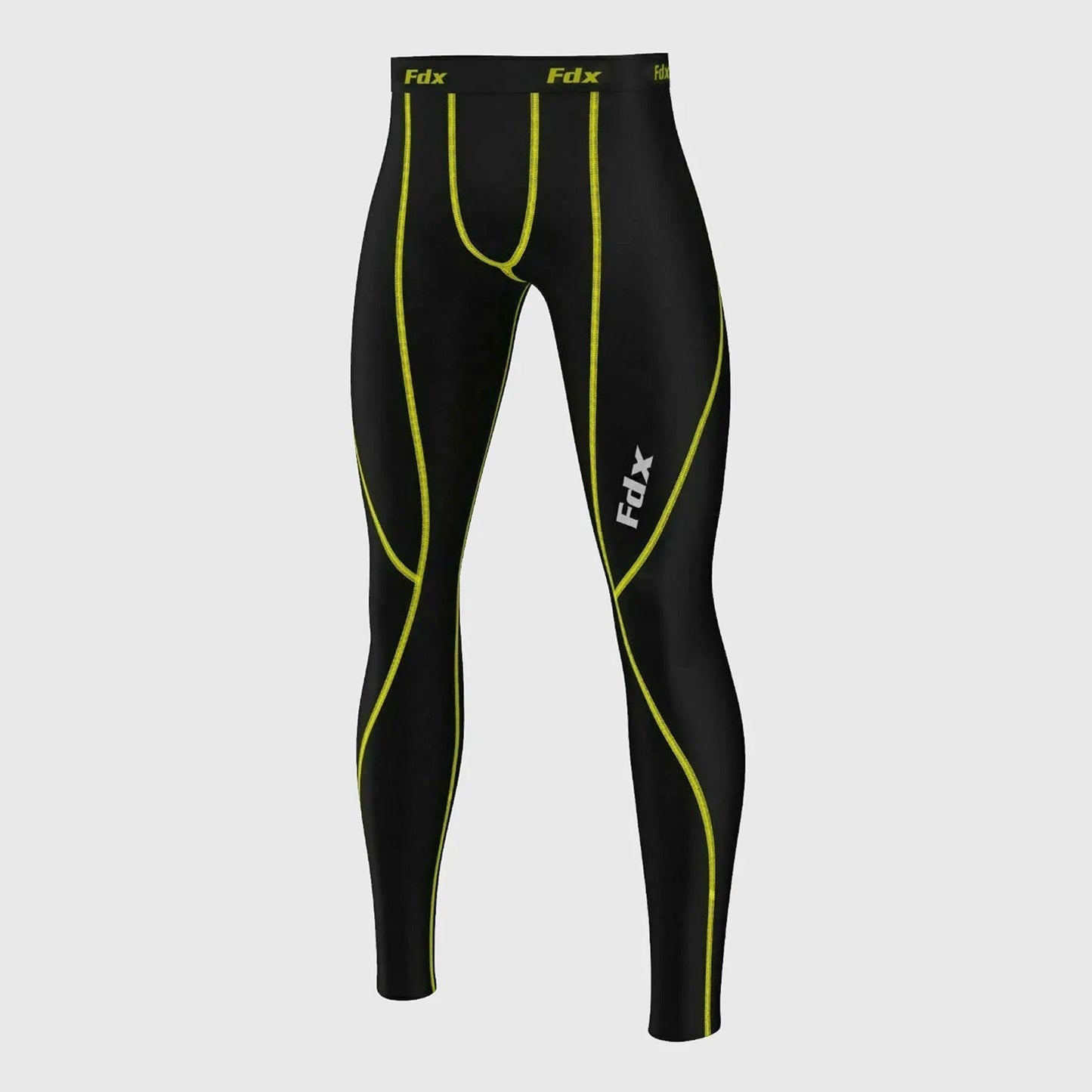 Fdx T5 Men's Yellow Winter Compression Tights