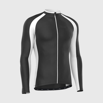 Fdx Transition Black Men's Long Sleeve Winter Cycling Jersey