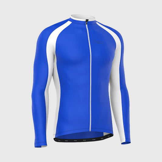 Fdx Transition Blue Men's Long Sleeve Winter Cycling Jersey