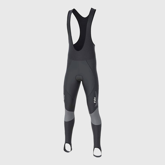 Fdx Thermodream  Men's Grey Thermal Padded Cycling Bib Tights