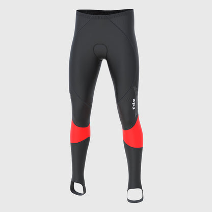 Fdx Thermodream Men's Red Thermal Padded Cycling Tights