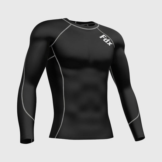 Fdx Blitz Men's Grey Base Layer Winter Cycling Top