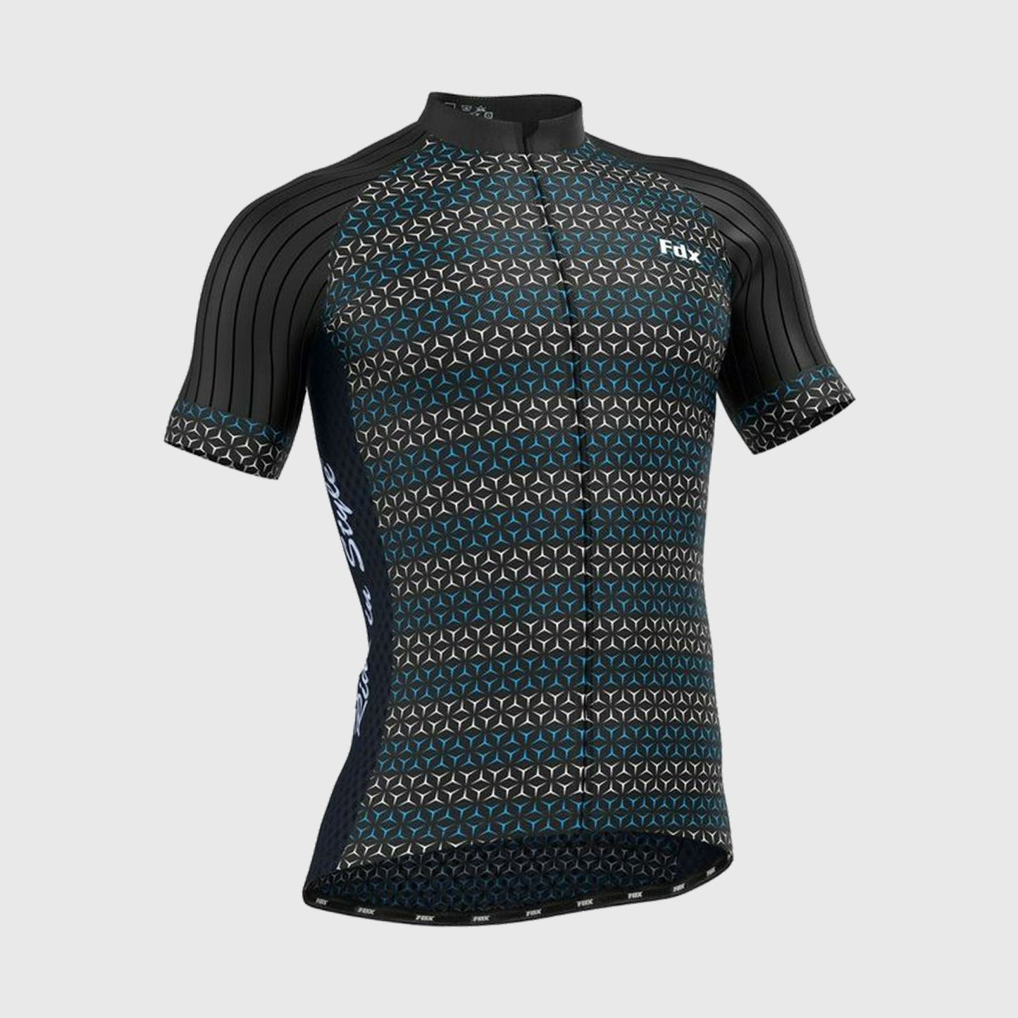 Fdx Vega Black Men's Short Sleeve Summer Cycling Jersey