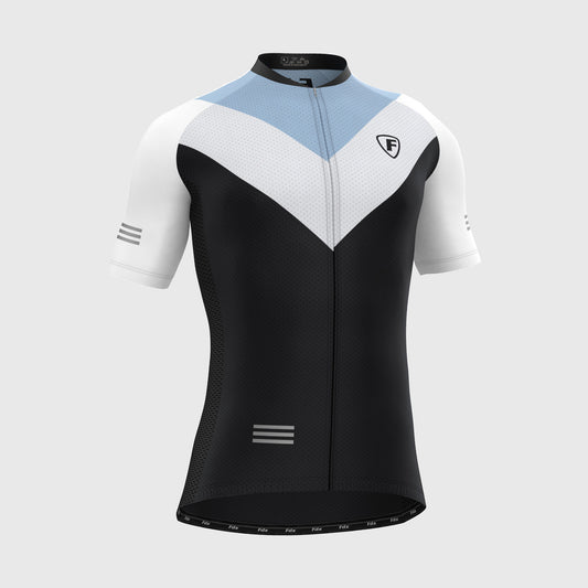 Fdx Velos Blue Men's Short Sleeve Summer Cycling Jersey