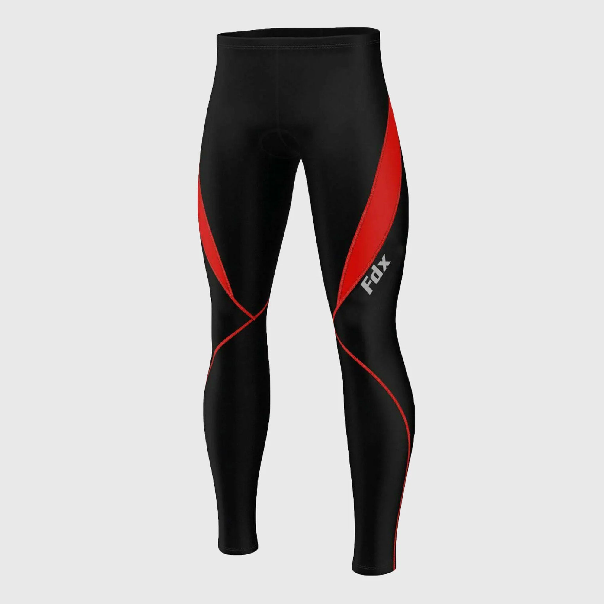 Fdx Viper Men's Red Thermal Padded Cycling Tights