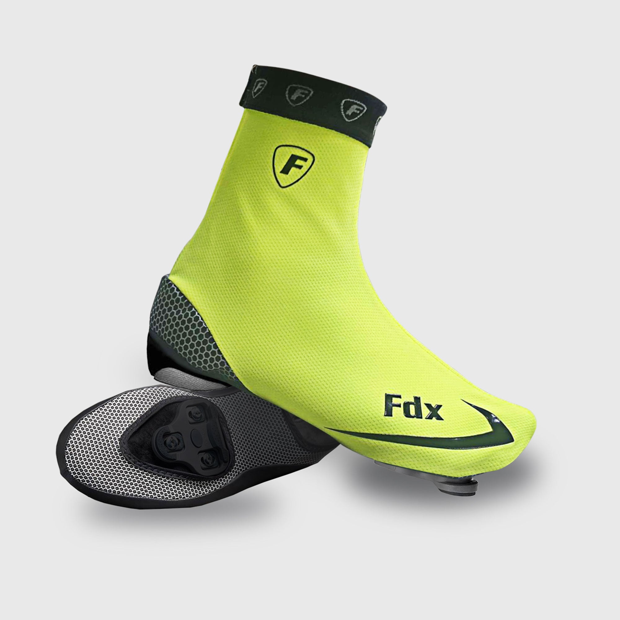 Fdx SC2 Fluorescent Yellow Cycling Shoe Covers